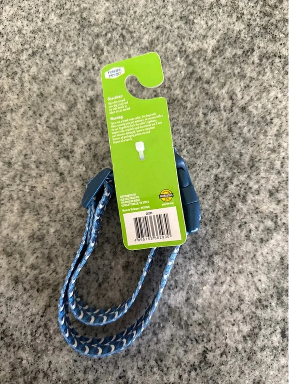 Forever pals adjustable dog collar size medium blue NWT